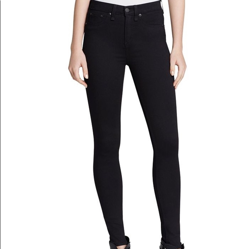 Rag and Bone “high rise skinny” black jeans 29